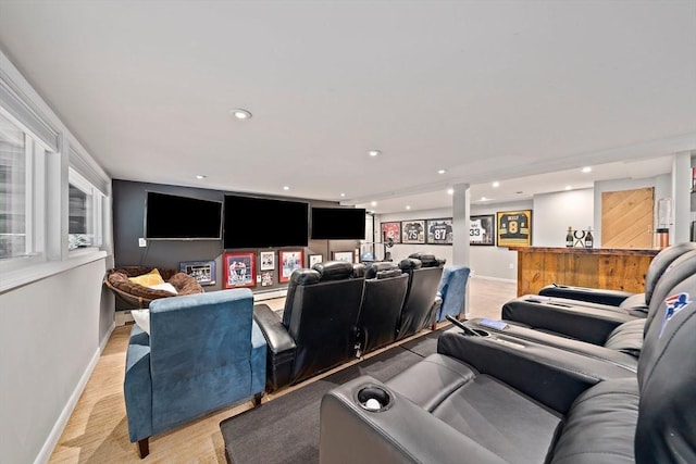 28-R Pammys Path, Easton, MA 02356 - cinema with recessed lighting and decorative columns