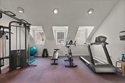 1100 Salem St Unit 103, Lynnfield, MA 01940 - workout area featuring plenty of natural light, recessed lighting, and baseboards