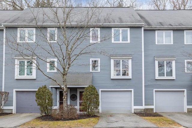 view of property featuring a garage