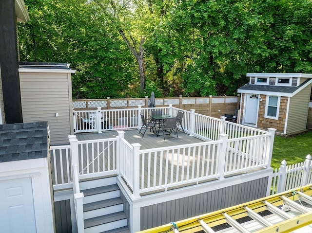 1286 Locust St, Fall River, MA 02723 - wooden terrace featuring outdoor dining space