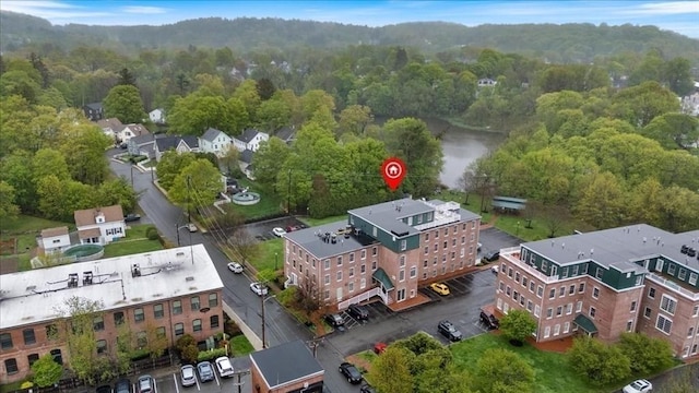bird's eye view of a heavily wooded area