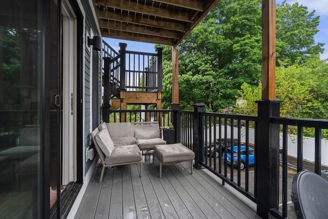 654 E 7th Unit 3, Boston, MA 02127 - wooden terrace with stairs