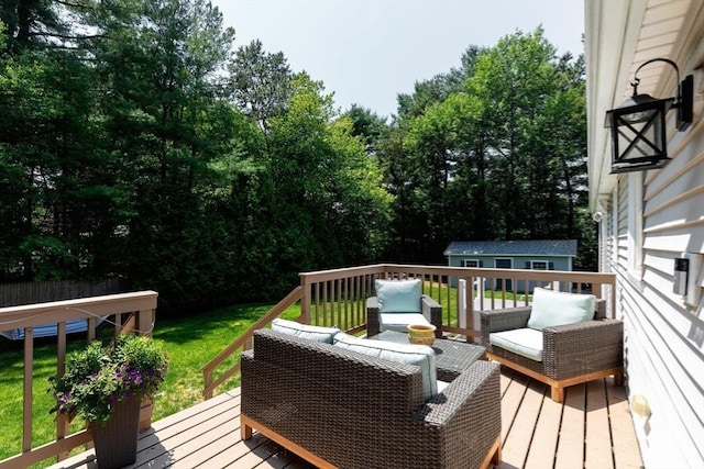 4 Jester Way, Plymouth, MA 02360 - deck with an outbuilding and a yard