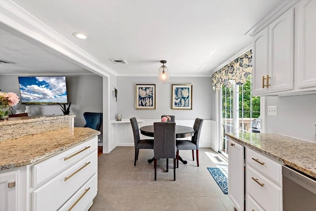 4 Jester Way, Plymouth, MA 02360 - dining room featuring ornamental molding, light tile patterned flooring, and recessed lighting