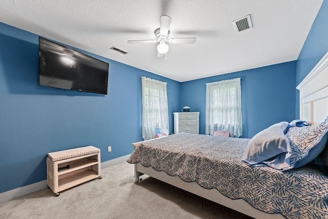 311 River Rd, South Hadley, MA 01075 - bedroom with carpet flooring, ceiling fan, a textured ceiling, and baseboards