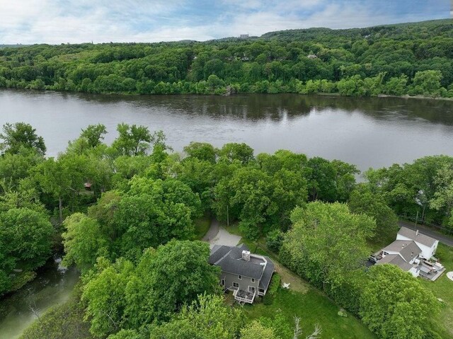 311 River Rd, South Hadley, MA 01075 - bird's eye view of a heavily wooded area and a nearby body of water