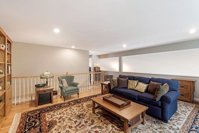 40 Canoe Lndg, Plymouth, MA 02360 - living room featuring light wood-style flooring and recessed lighting