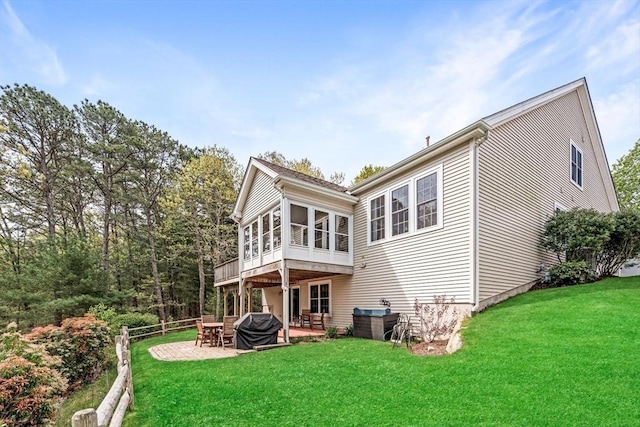 40 Canoe Lndg, Plymouth, MA 02360 - rear view of property with a patio area and a yard