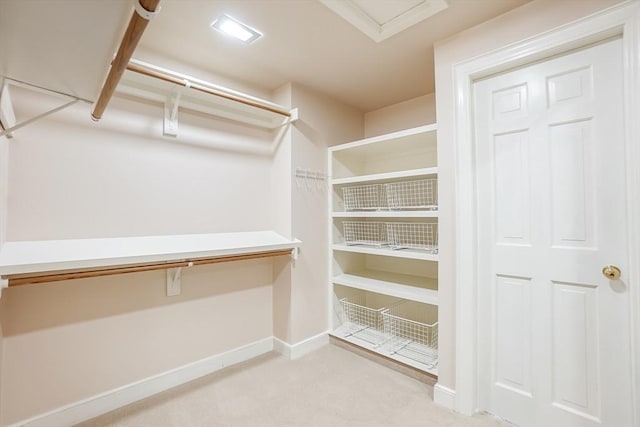 25 Hopewell Farm Rd Unit 25, Natick, MA 01760 - walk in closet with light carpet and attic access