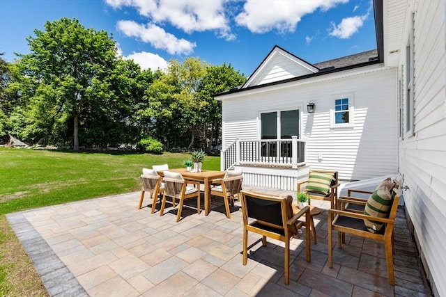 28 Marlboro Rd, Woburn, MA 01801 - view of patio featuring outdoor dining area