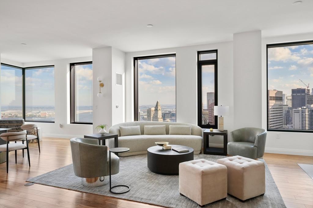 living room featuring light hardwood / wood-style floors