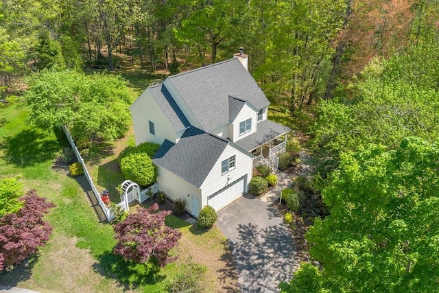 21 Mcdonough Dr, Marlborough, MA 01752 - view from above of property with a forest