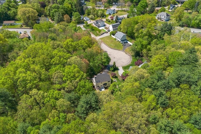 21 Mcdonough Dr, Marlborough, MA 01752 - aerial view of property and surrounding area with a heavily wooded area