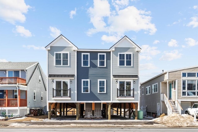 exterior space with a standing seam roof