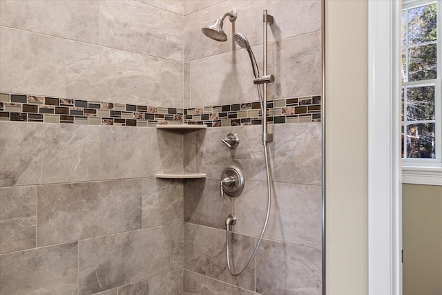 room details with tiled shower