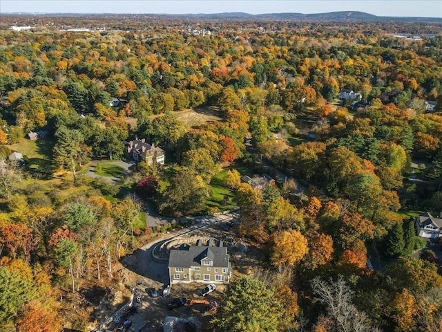 35 Shuttleworth, Dedham, MA 02026 - aerial overview of property's location with a heavily wooded area