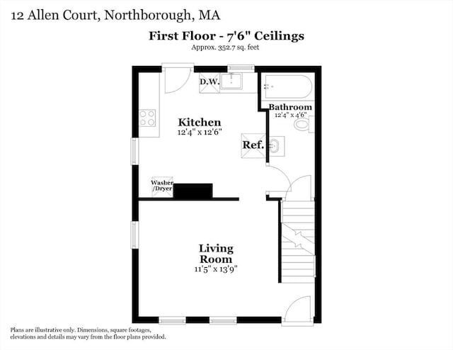12 Allen Ct Unit 12, Northborough, MA 01532 - floor plan / room layout