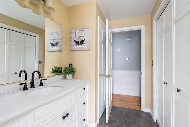 bathroom with vanity