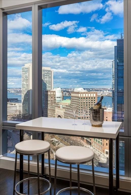 balcony featuring a city view