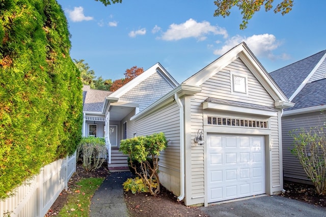 view of front of home featuring a garage