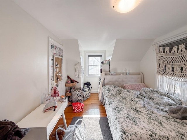 bedroom featuring wood finished floors