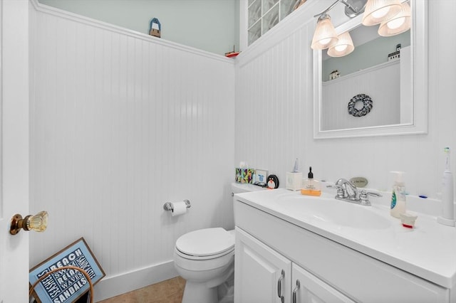 46 Pine, Falmouth, MA 02556 - bathroom with tile patterned floors, vanity, and toilet