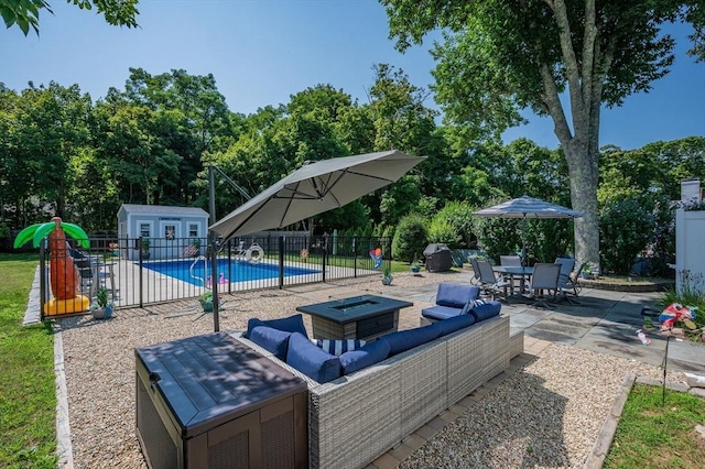 46 Pine, Falmouth, MA 02556 - view of patio featuring outdoor lounge area, outdoor dining space, and view of wooded area