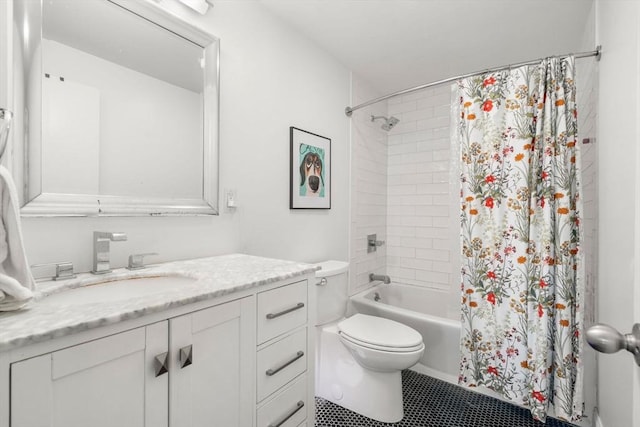 122 W 9th St Unit 2, Boston, MA 02127 - bathroom with vanity, shower / bath combo, and tile patterned floors