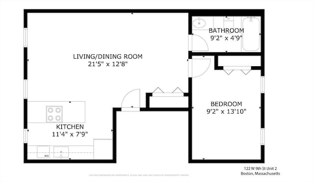 122 W 9th St Unit 2, Boston, MA 02127 - view of property floor plan