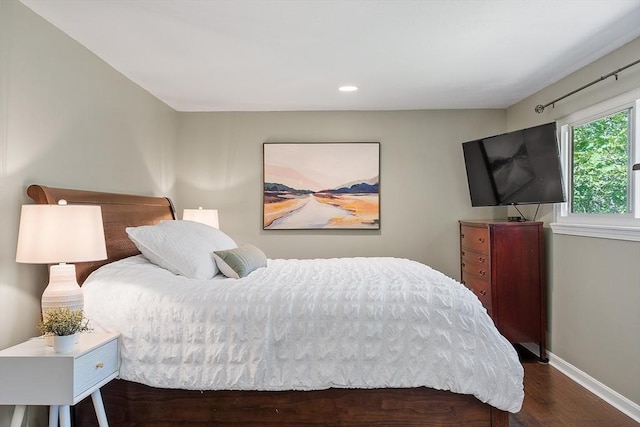 263 Meeting House Path Unit 263, Ashland, MA 01721 - bedroom with dark wood-type flooring, baseboards, and recessed lighting