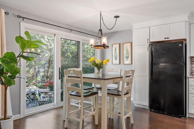 263 Meeting House Path Unit 263, Ashland, MA 01721 - dining room featuring a chandelier and dark wood-type flooring