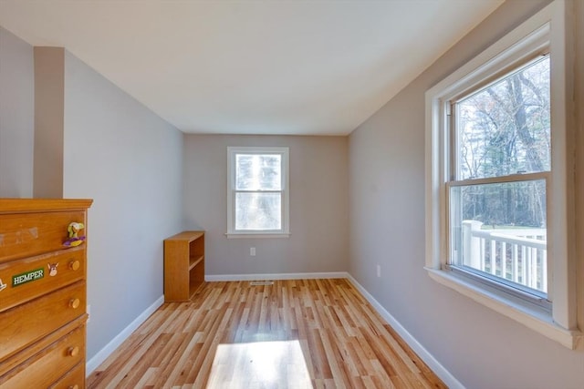 interior space featuring light wood-type flooring