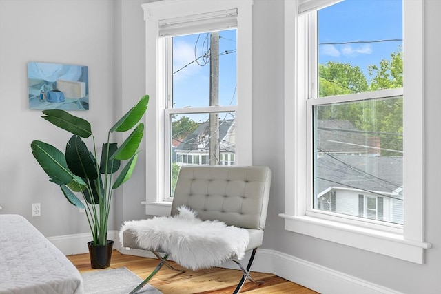50 Alpine St Unit 2, Somerville, MA 02144 - sitting room featuring baseboards and wood finished floors