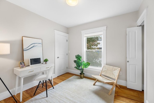 50 Alpine St Unit 2, Somerville, MA 02144 - home office featuring light wood-style flooring and baseboards