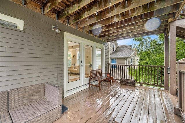 50 Alpine St Unit 2, Somerville, MA 02144 - wooden terrace featuring french doors