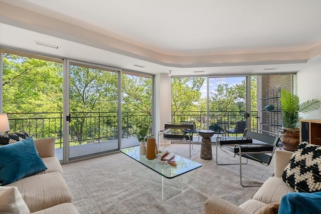 1010 Memorial Dr Unit 3F, Cambridge, MA 02138 - living room with floor to ceiling windows and a raised ceiling