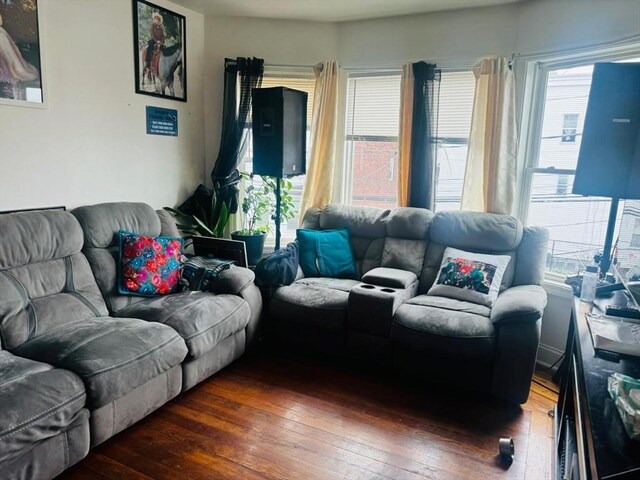 19 6th St, Chelsea, MA 02150 - living area with wood-type flooring