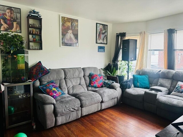 19 6th St, Chelsea, MA 02150 - living room featuring wood finished floors