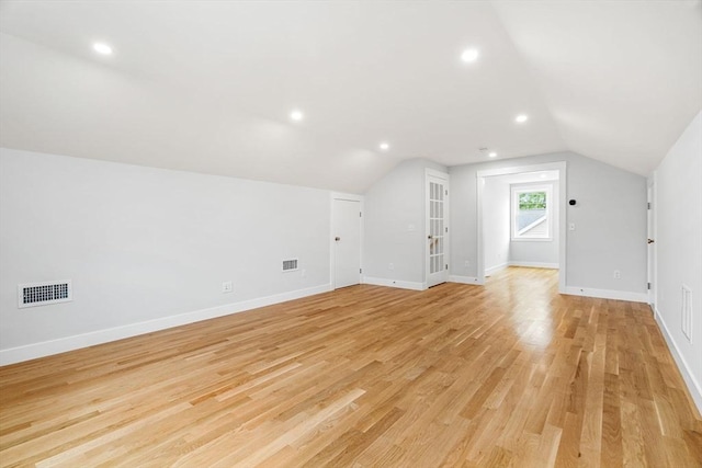 10 Whittier Rd, Natick, MA 01760 - bonus room with vaulted ceiling, light wood-type flooring, and recessed lighting