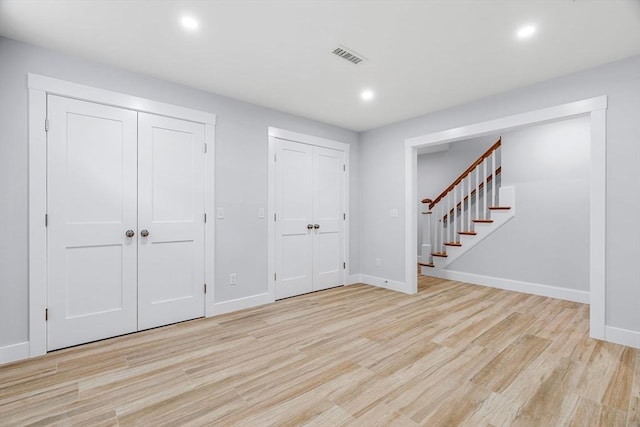 10 Whittier Rd, Natick, MA 01760 - foyer with light wood-type flooring, recessed lighting, and stairs