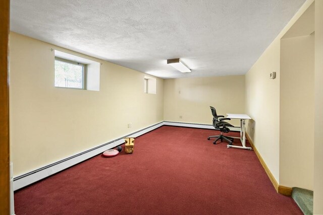 58 Edward Rd, Watertown, MA 02472 - workout room with carpet flooring and baseboards