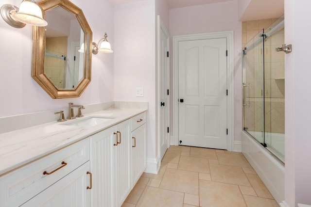 6 Wayside Cir, Framingham, MA 01701 - full bath with vanity, combined bath / shower with glass door, and baseboards