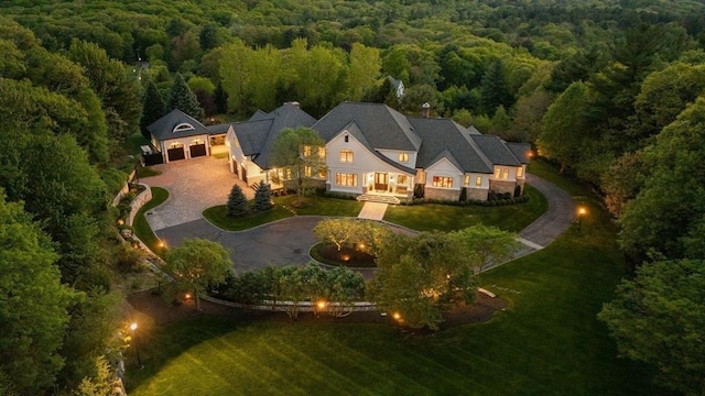 6 Wayside Cir, Framingham, MA 01701 - view from above of property featuring a forest