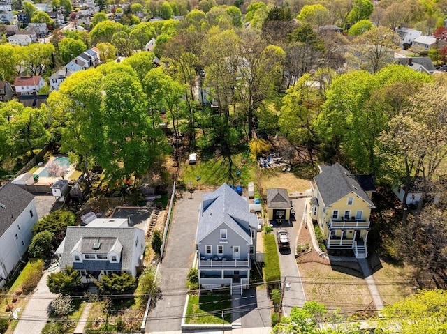 aerial view featuring a residential view
