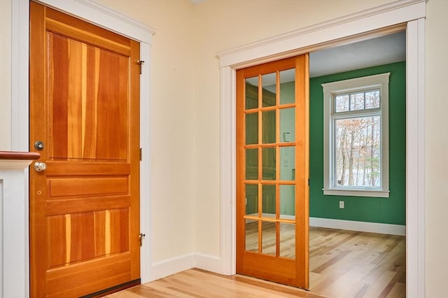 entryway featuring light hardwood / wood-style floors