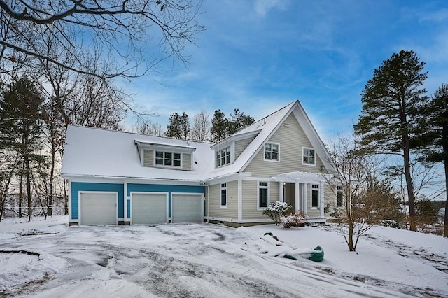 front facade featuring a garage