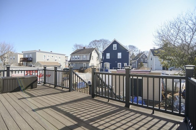 deck featuring a residential view