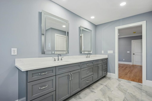 bathroom featuring vanity