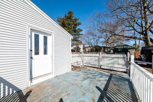 view of patio with fence