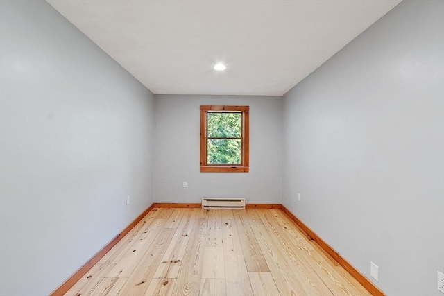 1 Sheffield Cir, Andover, MA 01810 - spare room featuring baseboard heating, light wood finished floors, and recessed lighting